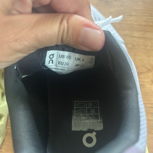 On Running Athletic Shoes in Gray and Yellow - Picture 8 of 8